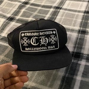 Chrome heart trucker hat